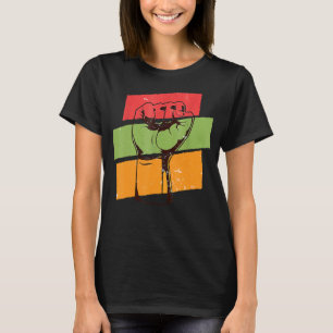 Hand Schwarze Geschichte Monat afro afrikanischer  T-Shirt
