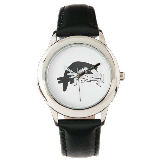 Hand Silhouette Anteater Armbanduhr (Vorderseite)