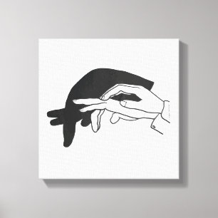 Hand Silhouette Anteater Leinwanddruck