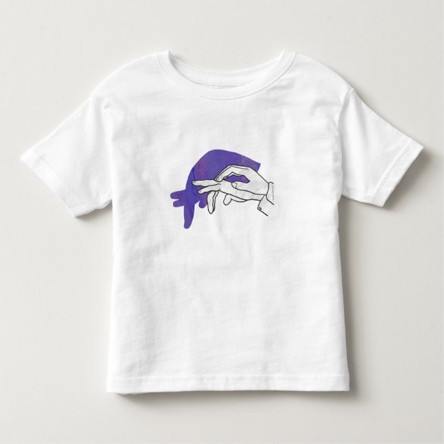 Hand-Silhouette Anteater Lila Kleinkind T-shirt (Vorderseite)