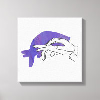 Hand-Silhouette Anteater Lila