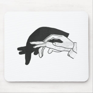 Hand Silhouette Anteater Mousepad