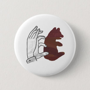 Hand-Silhouette-Bärenkuppe Brown Button