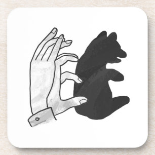 Hand-Silhouette-Bärenkuppe Getränkeuntersetzer