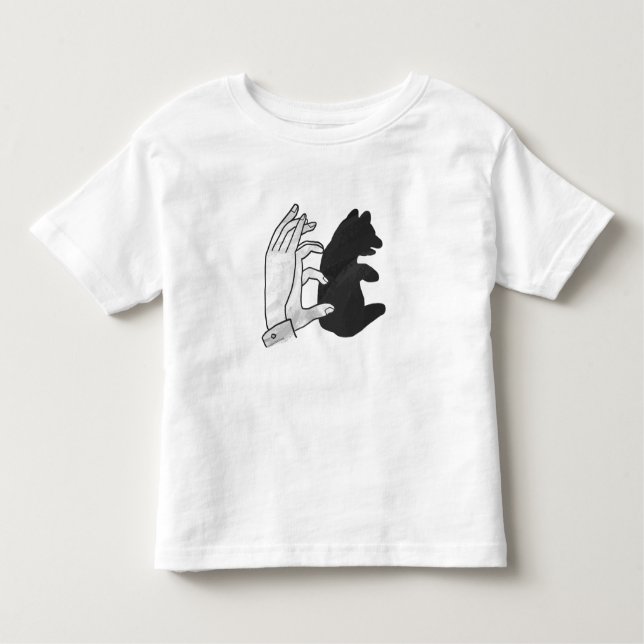 Hand-Silhouette-Bärenkuppe Kleinkind T-shirt (Vorderseite)