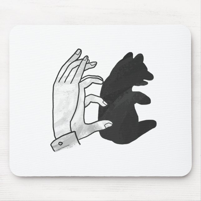 Hand-Silhouette-Bärenkuppe Mousepad (Vorne)