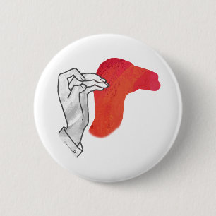Hand Silhouette Camel Red Button