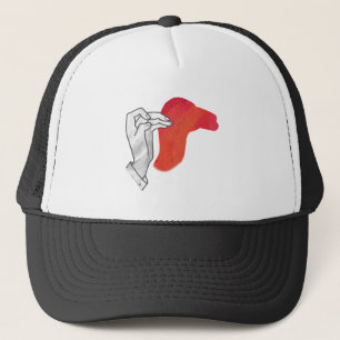 Hand Silhouette Camel Red Truckerkappe