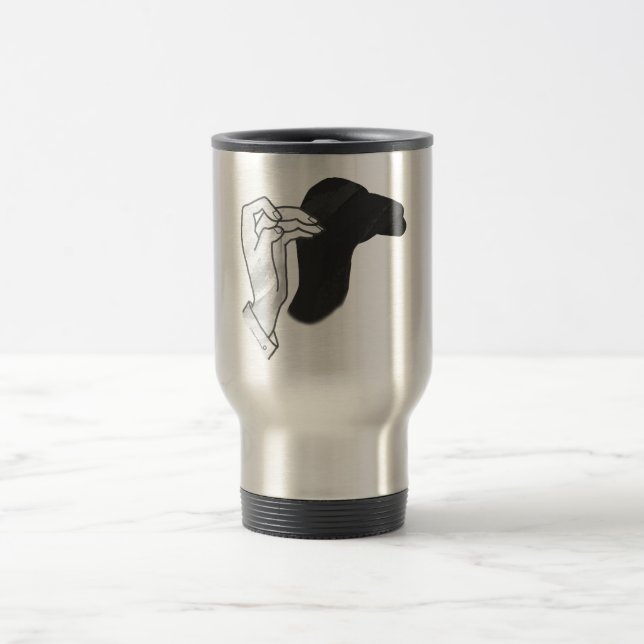 Hand Silhouette Camel Reisebecher (Mittel)
