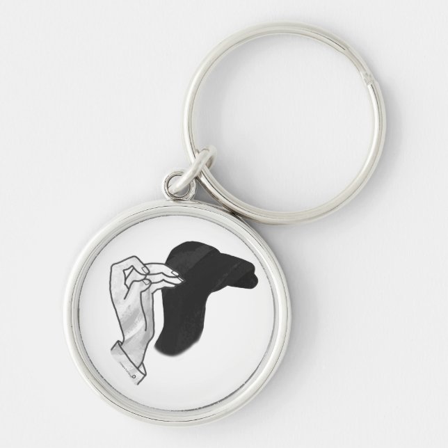 Hand Silhouette Camel Schlüsselanhänger (Vorne)