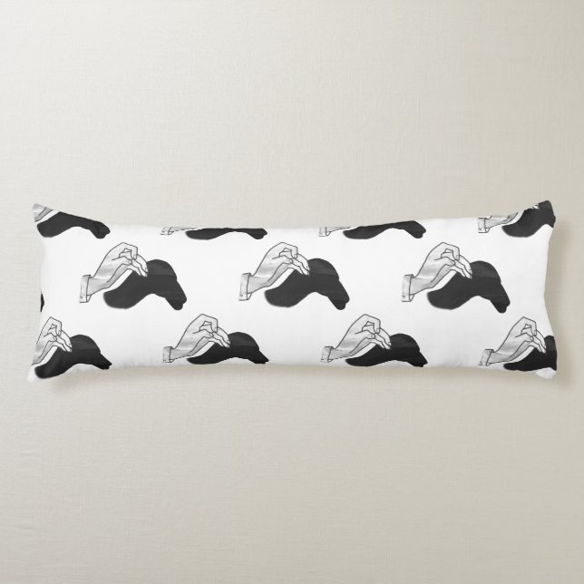 Hand Silhouette Camel Seitenschläferkissen (Vorderseite)