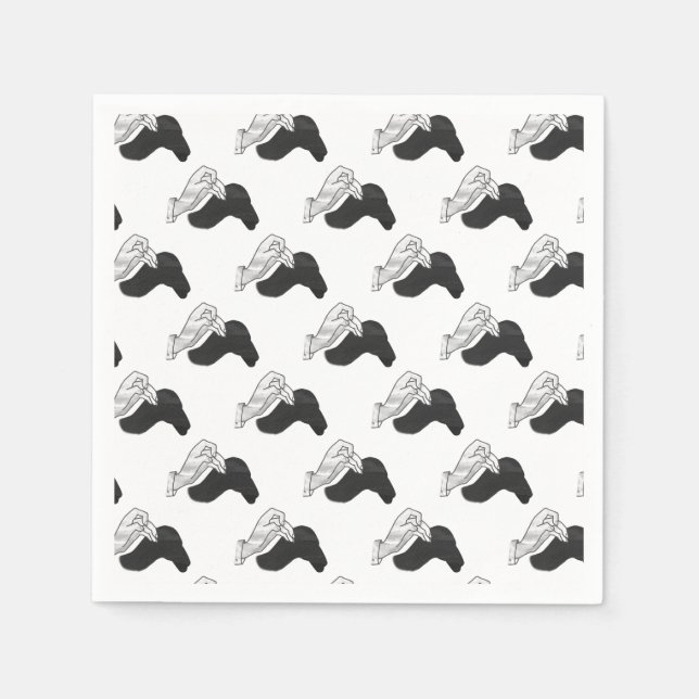 Hand Silhouette Camel Serviette (Vorderseite)