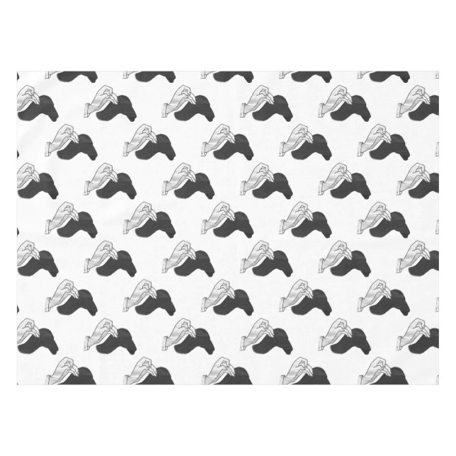 Hand Silhouette Camel Tischdecke (Vorderseite (Horizontal))