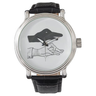 Hand-Silhouette-Duck Armbanduhr