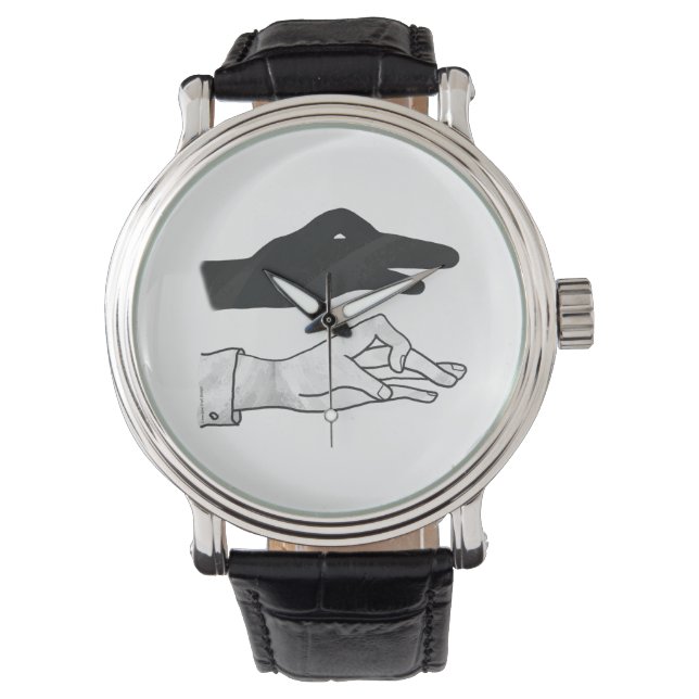 Hand-Silhouette-Duck Armbanduhr (Vorderseite)