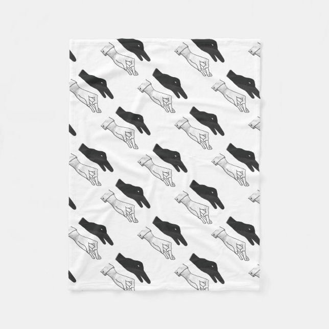 Hand-Silhouette-Duck Fleecedecke (Vorderseite)