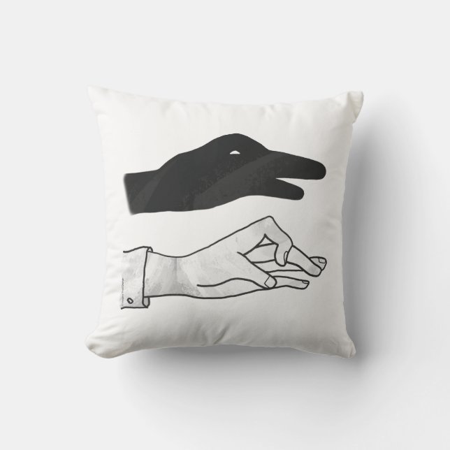 Hand-Silhouette-Duck Kissen (Vorderseite)