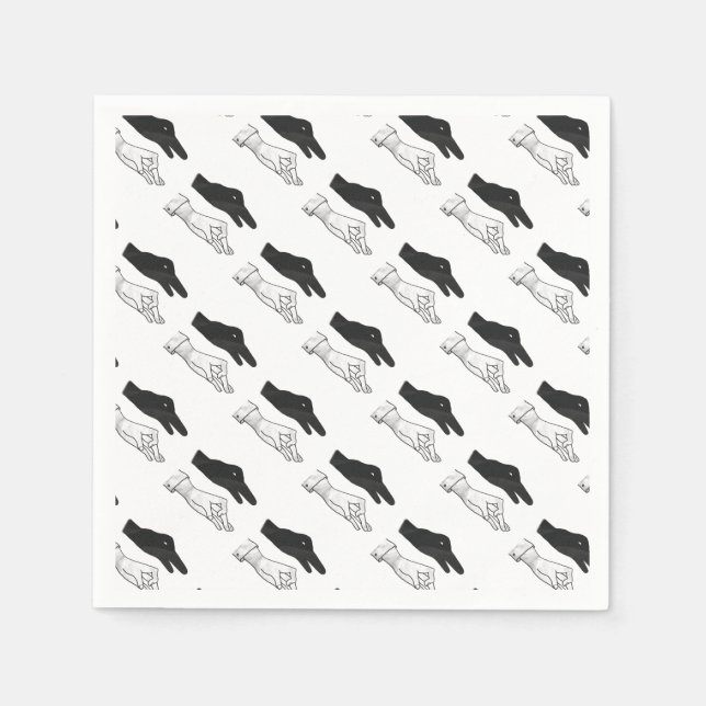 Hand-Silhouette-Duck Serviette (Vorderseite)