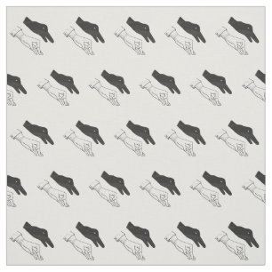 Hand-Silhouette-Duck Stoff