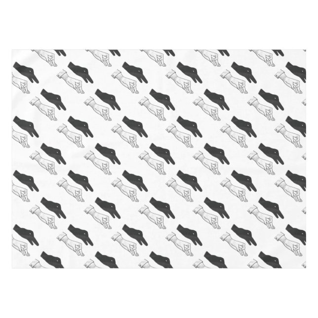 Hand-Silhouette-Duck Tischdecke (Vorderseite (Horizontal))