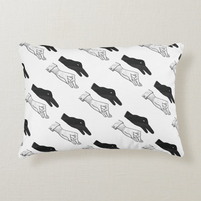 Hand-Silhouette-Duck Zierkissen (Vorderseite)