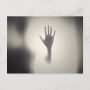 Hand-Silhouette Gestalten Horror Creepy Beängstige Postkarte