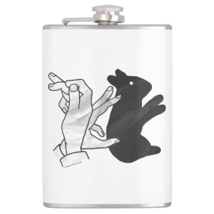 Hand-Silhouette-Hase Flachmann