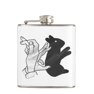 Hand-Silhouette-Hase Flachmann