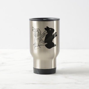 Hand-Silhouette-Hase Reisebecher