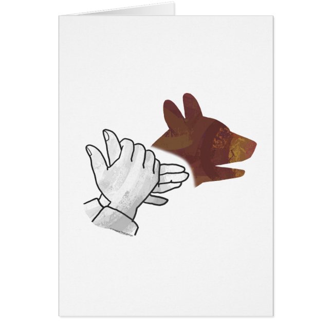 Hand Silhouette Hund Brown (Vorne)