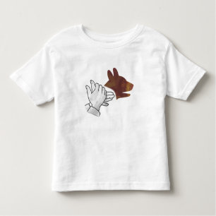 Hand Silhouette Hund Brown Kleinkind T-shirt