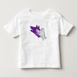 Hand Silhouette Wolf Lila Kleinkind T-shirt