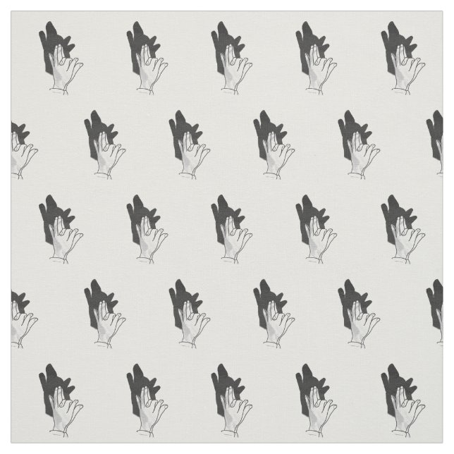 Hand Silhouette Wolf Stoff (Muster)