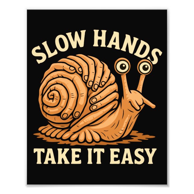 Hand Snail Art Handmade Snail Style Fotodruck (Vorne)