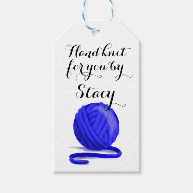 Hand-Strick für Sie Personalisiert mit Betreuungsi Geschenkanhänger (Vorderseite)