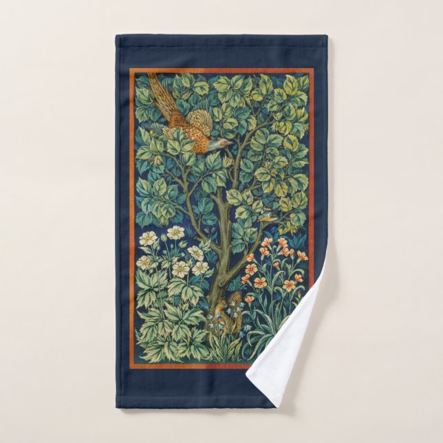 HAND TOWEL : WILLIAM MORRIS : PHEASANT DESIGN HANDTUCH (Handtuch)