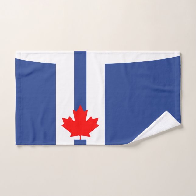 Hand Towel with Flag of Toronto, Canada Handtuch (Handtuch)