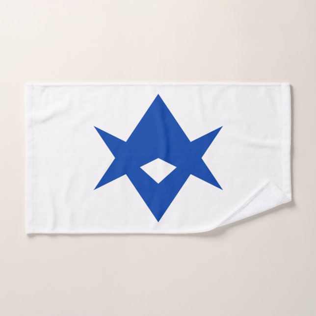 Hand Towel with Flag of Toyota City, Japan Handtuch (Handtuch)