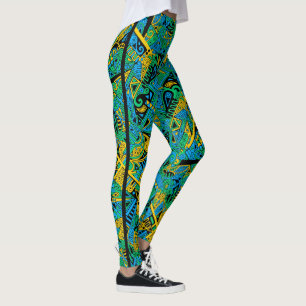 Hand- und digital gemalte Musterkunst 21 Leggings