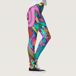 Hand- und digital gemaltes Muster Art 12 Leggings