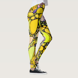Hand- und digital gemaltes Muster Art 13 Leggings
