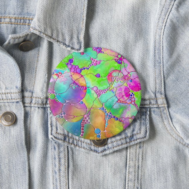 Hand- und digital gemaltes Muster Art 41 Button (Beispiel)