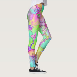 Hand- und digital gemaltes Muster Art 41 Leggings