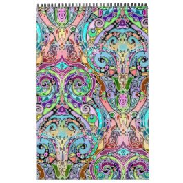 Hand und digital gestrichen Muster Art 10 Kalender