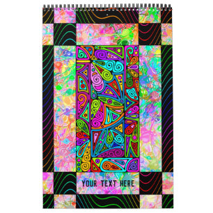 Hand und digital gestrichen Muster Art 1 - DIY Kalender