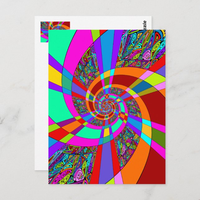 Hand und digital gestrichen Muster Art 3 Postkarte (Vorne/Hinten)
