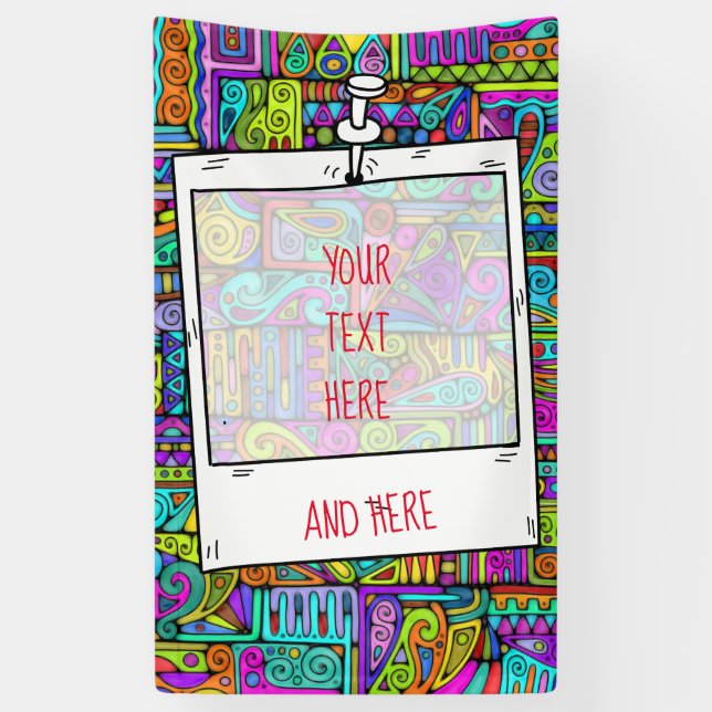 Hand und digital gestrichen Muster Art 5 Banner (Vertikal)