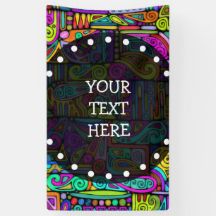 Hand und digital gestrichen Muster Art 5 Banner