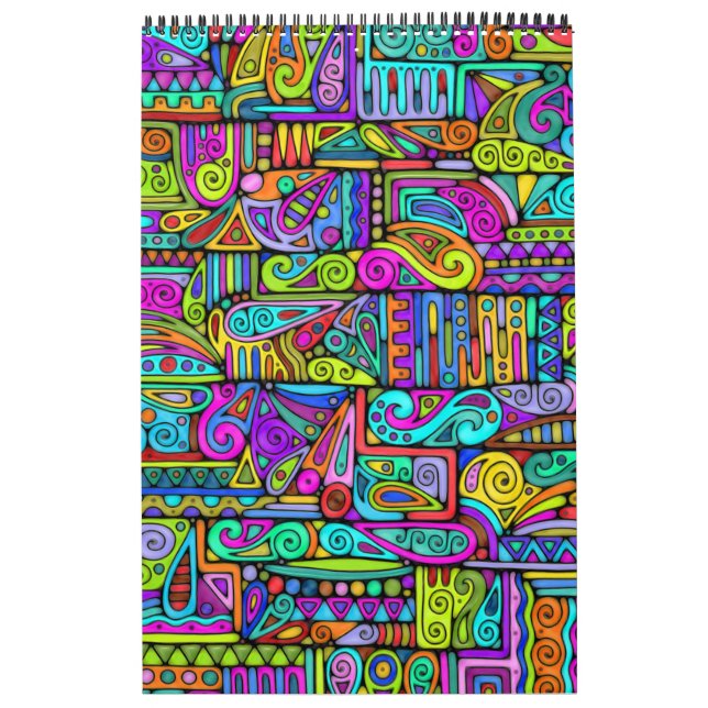 Hand und digital gestrichen Muster Art 5 Kalender (Titelbild)