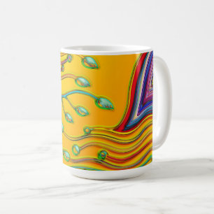 Hand und digital gestrichen Muster Art 9 Kaffeetasse